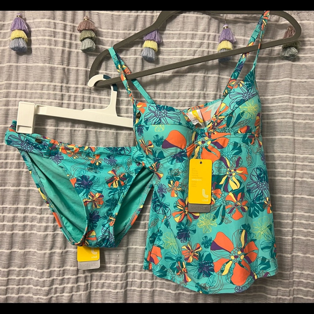 LOLE Argentina Tankini Floral Swim Top Size Medium